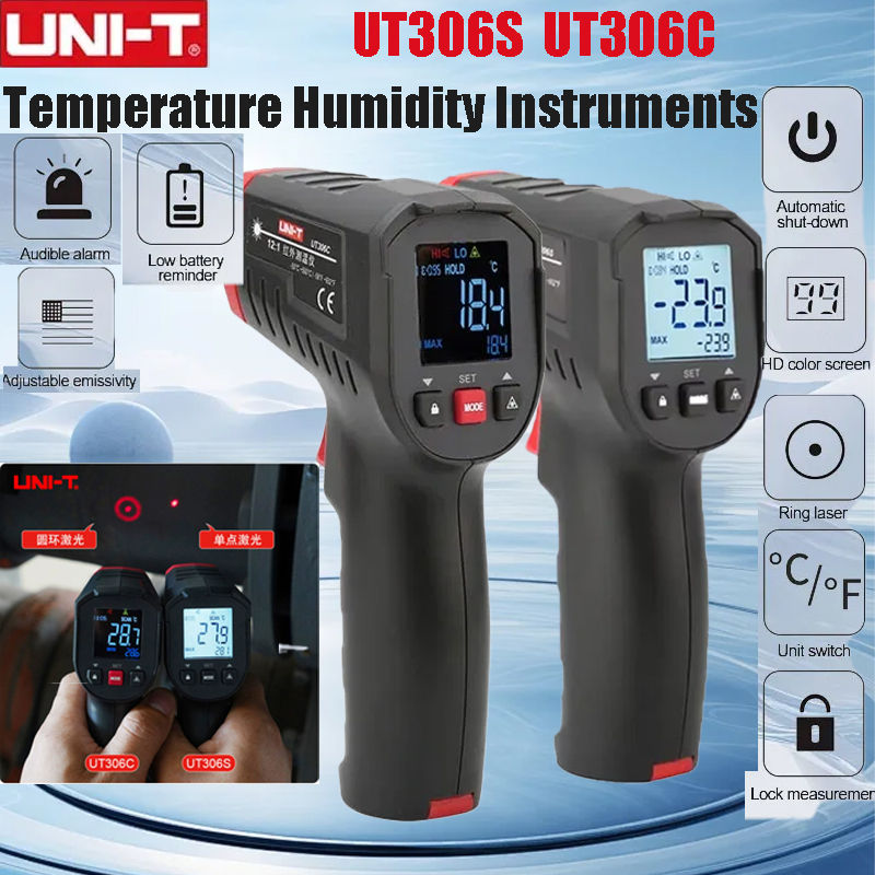 UNI-T UT306S UT306C Digital Th - đánh giá và giá Industrial Laser Temperature Sensor