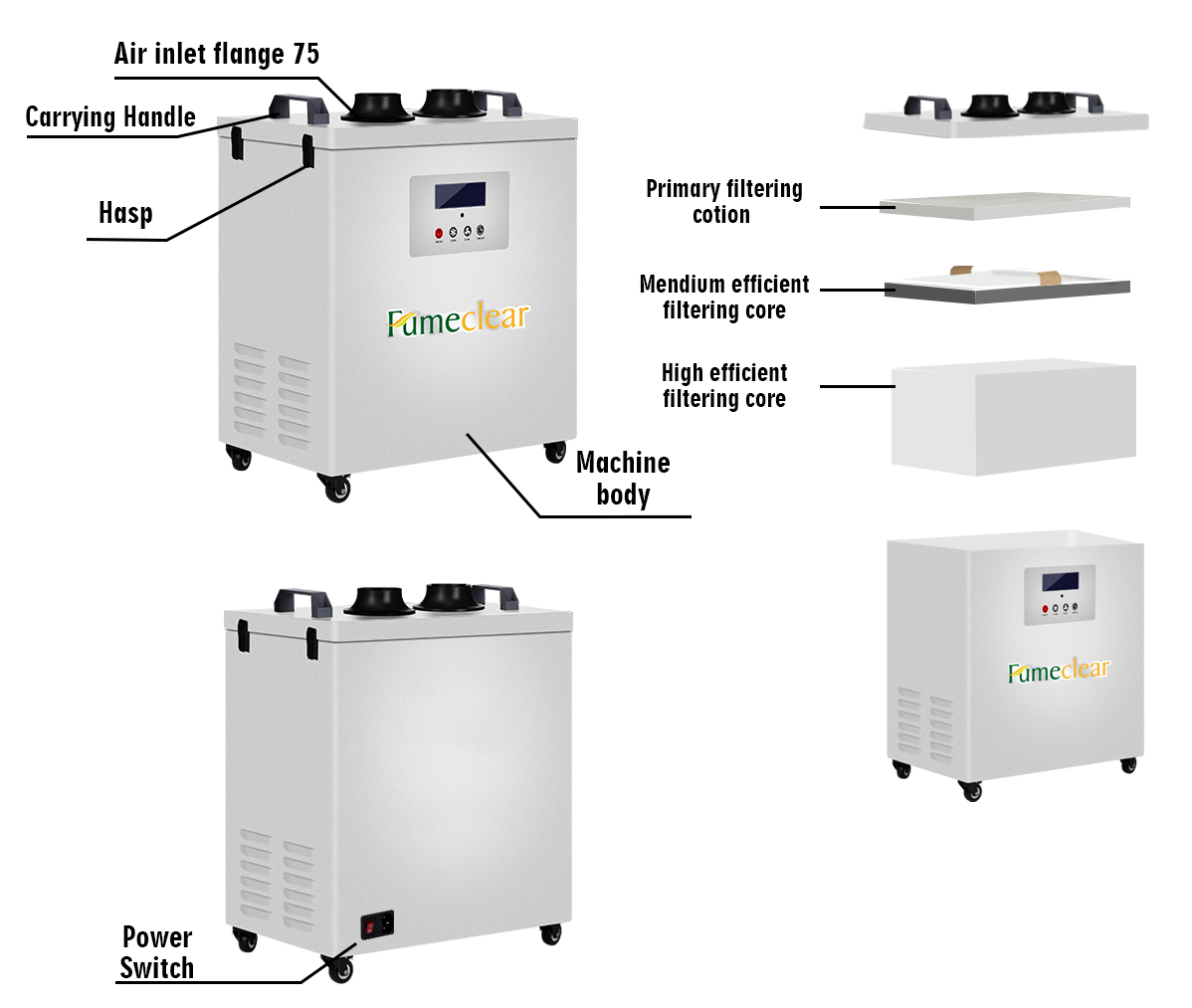 Strong Suction Industrial Weld - đánh giá và giá Industrial Laser Fume Extractor