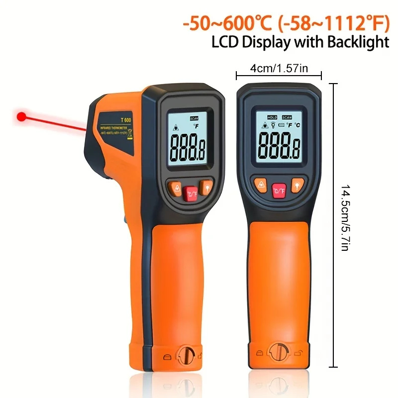 -50~600°C Digital Infrared The - đánh giá và giá Industrial Laser Temperature Sensor