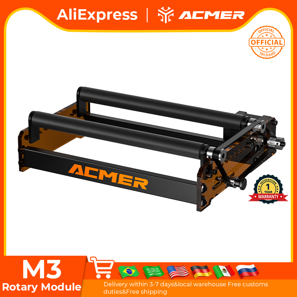 ACMER M3 Laser Rotary Roller 3 - đánh giá và giá Laser Engraving Software