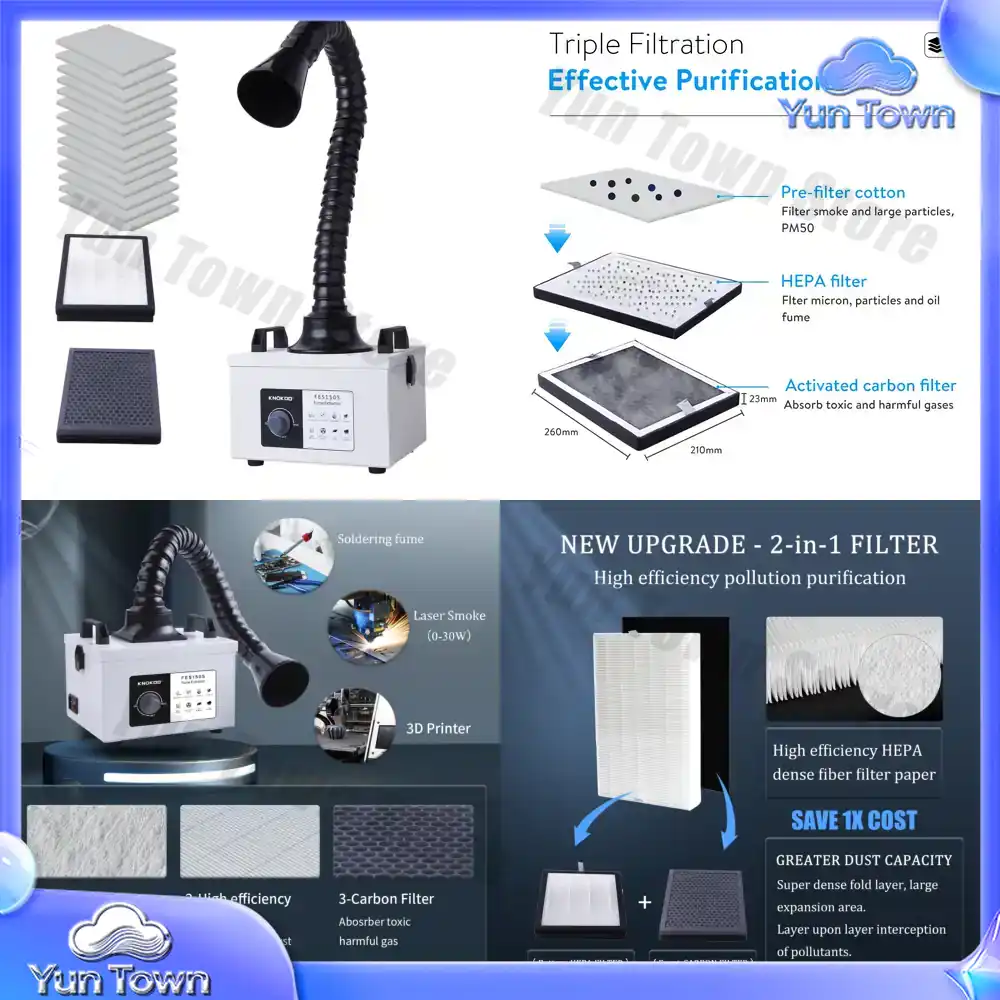100W Motor Laser Smoke Purifie - đánh giá và giá Industrial Laser Fume Extractor