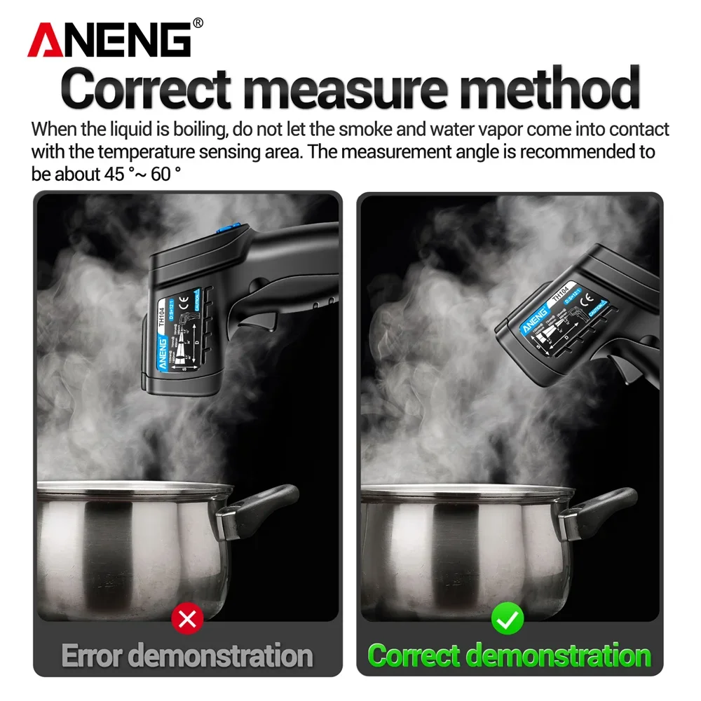 ANENG TH104 Infrared Handheld  - đánh giá và giá Industrial Laser Temperature Sensor