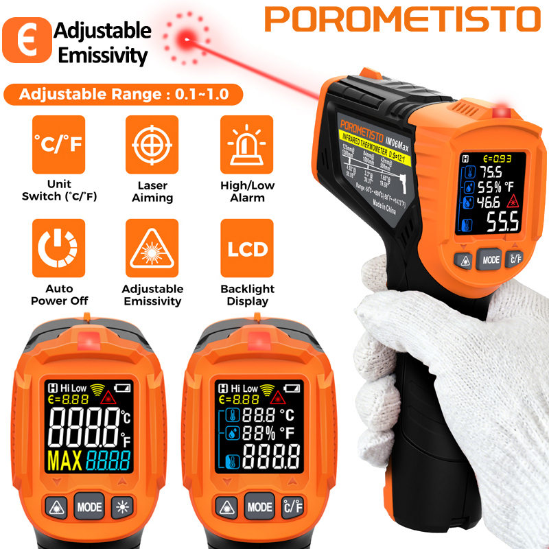 -50~380C Infrared Thermometer  - đánh giá và giá Industrial Laser Temperature Sensor