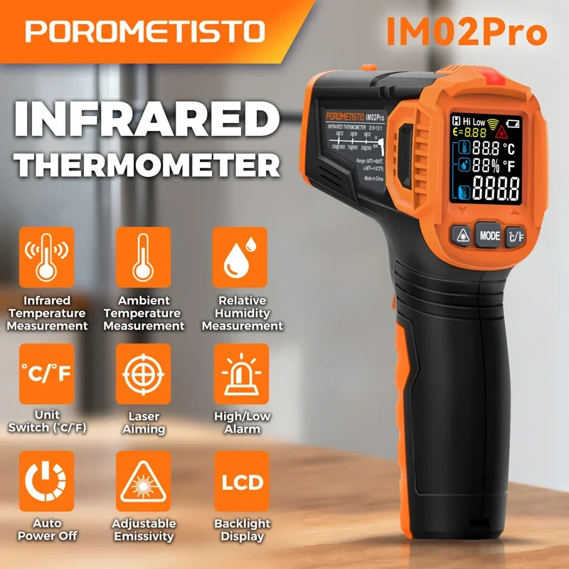 -50~380C Infrared Thermometer  - đánh giá và giá Industrial Laser Temperature Sensor