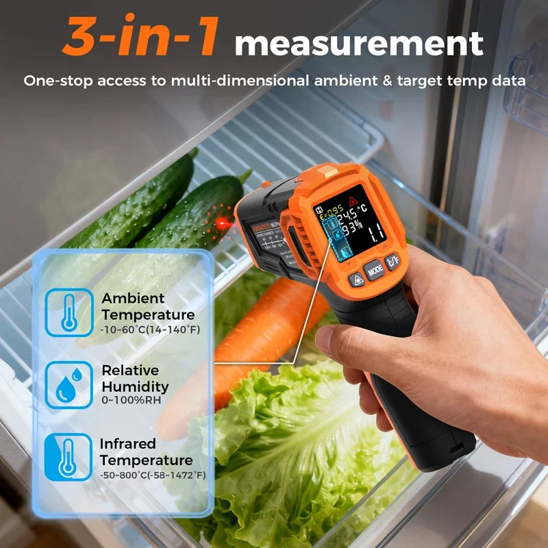 -50~380C Infrared Thermometer  - đánh giá và giá Industrial Laser Temperature Sensor